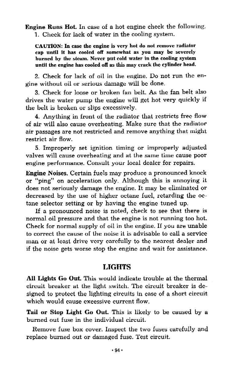 1952 Chevrolet Trucks Operators Manual Page 80